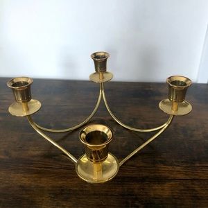 Vintage brass candlestick holder